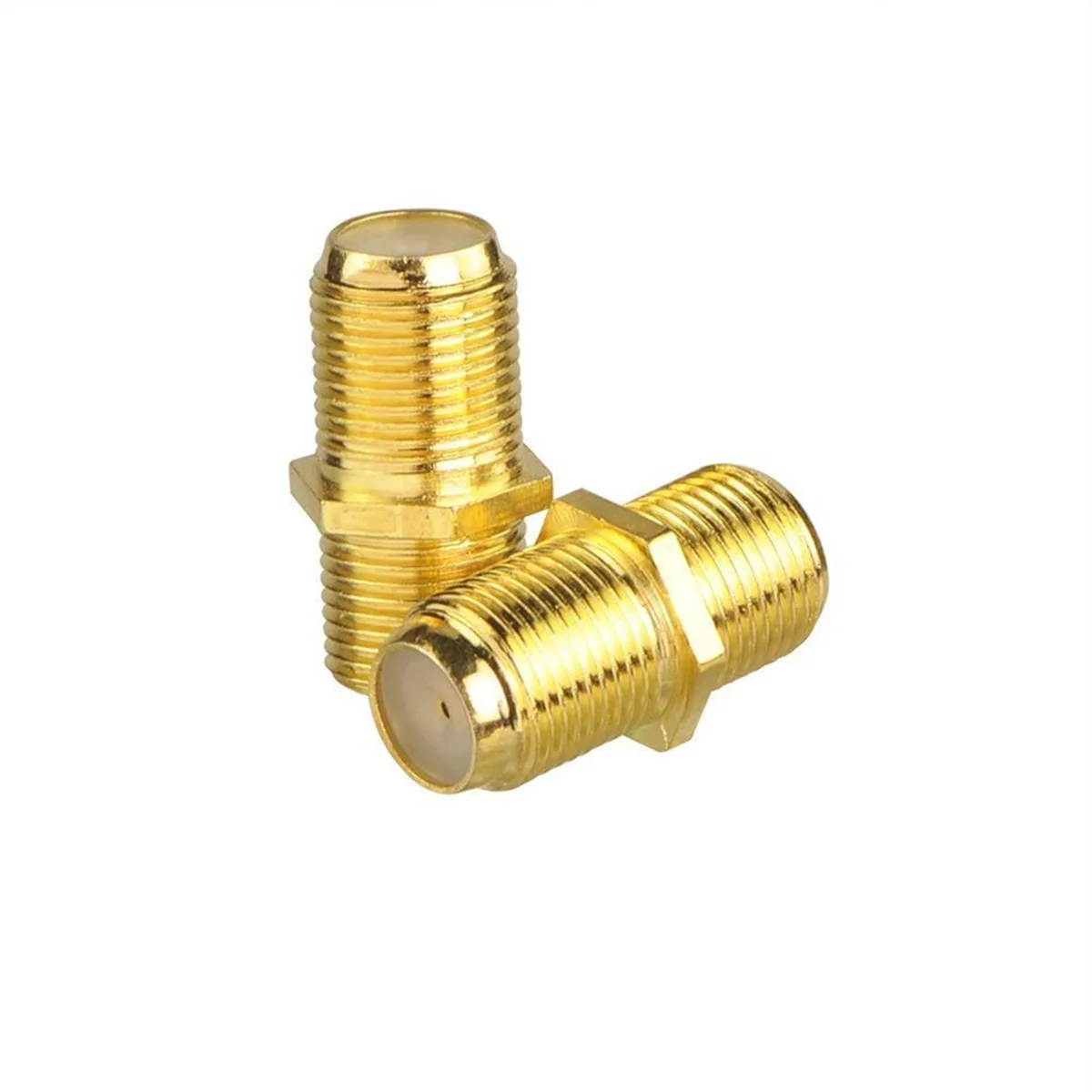 Conector de cabo coaxial de 5 pces, adaptador banhado a ouro tipo f rg6 fêmea para fêmea extensor de cabo coaxial para cabos de tv