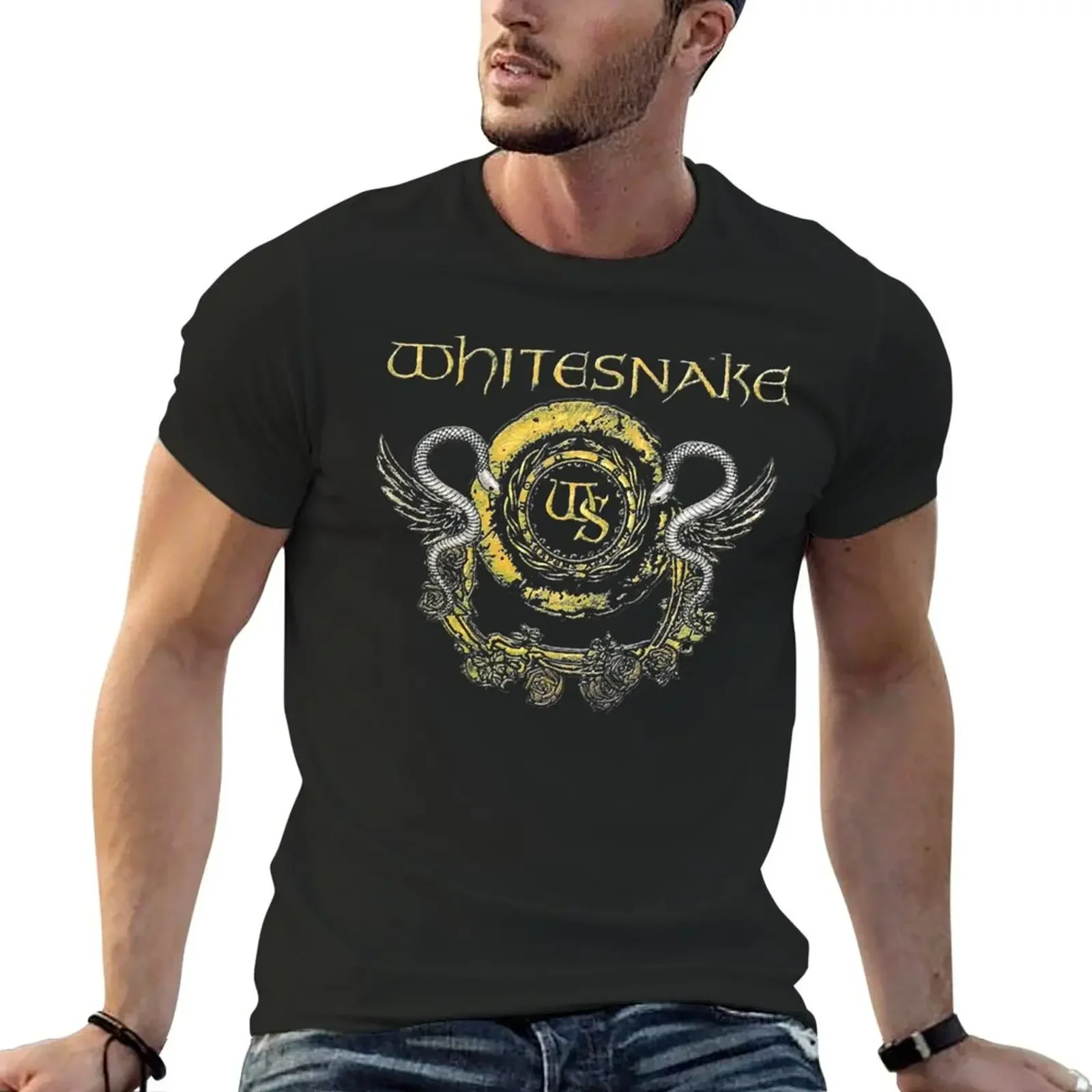 Whitesnake For Fans T-Shirt summer tops vintage aesthetic clothes Men's t-shirt