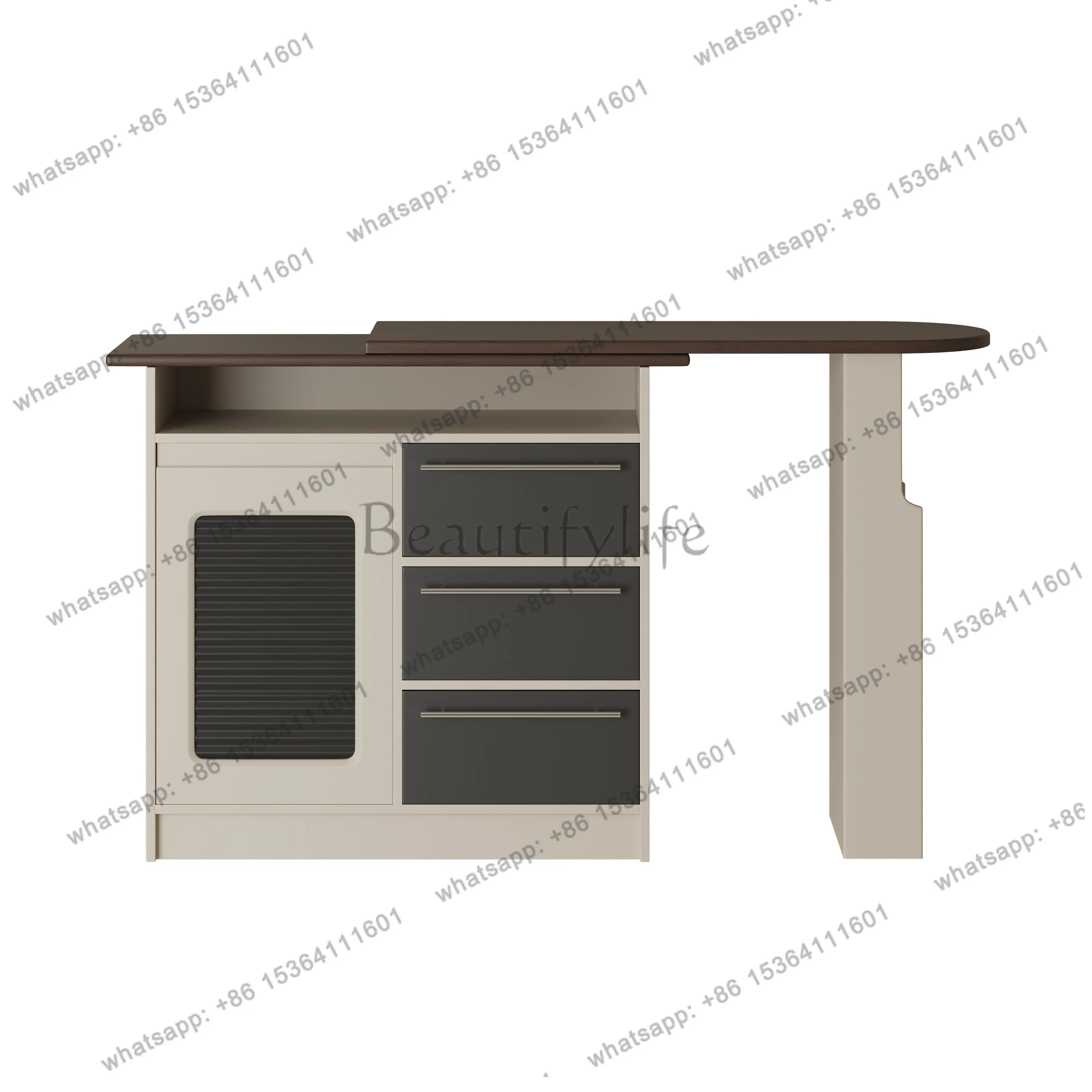 

Modern simple solid wood dining side cabinet household living room storage locker