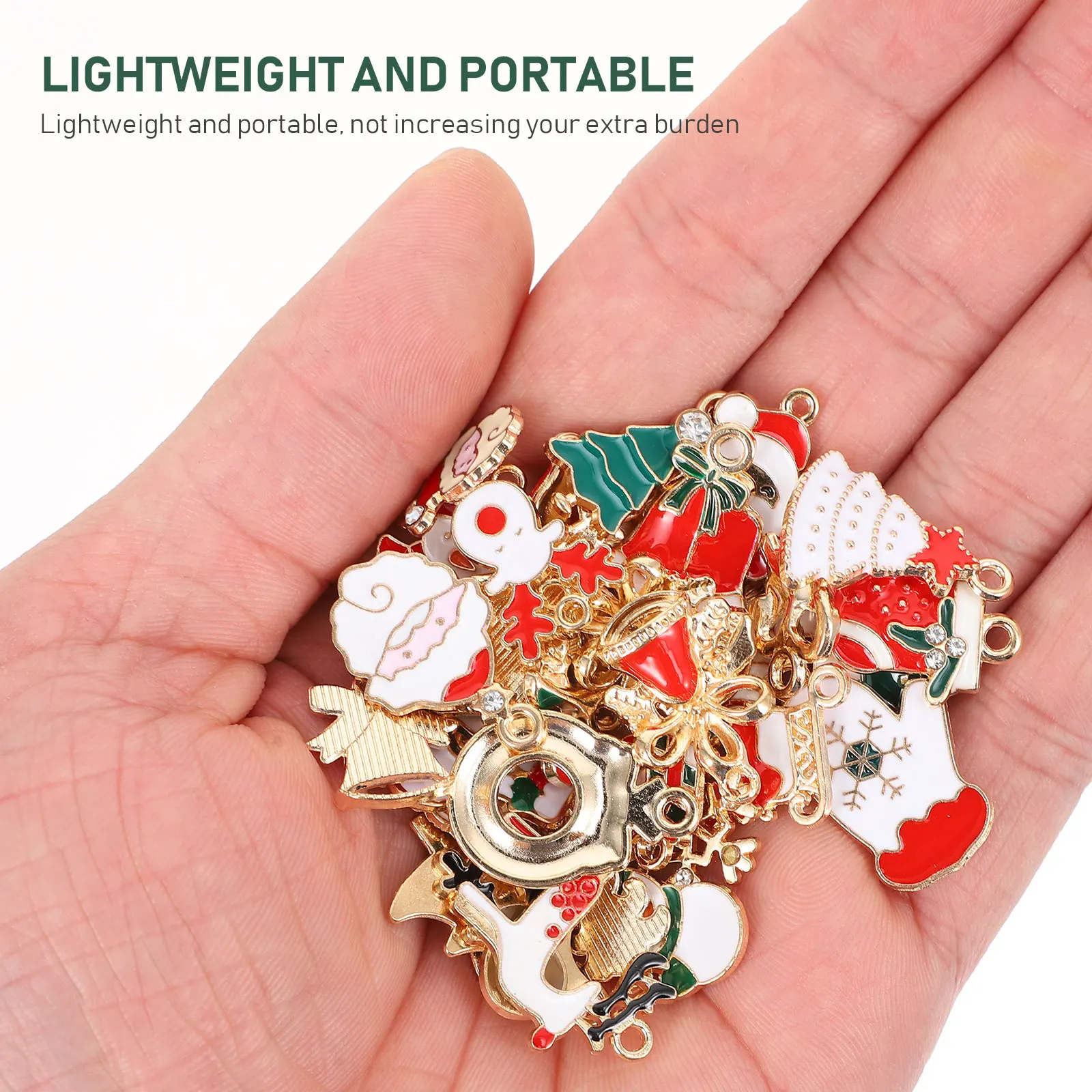 

38Pcs Cartoon Pendant Assortment DIY Charm for Jewelry Making Xmas Decoration Accessories Alloy Hanging Craft Pieces