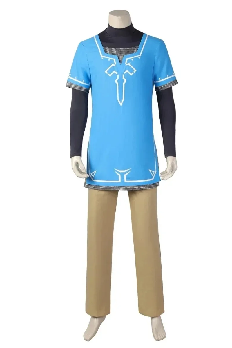 2025 Game Zelda Cosplay Breath of the Wild Link Cosplay Costume Shirt Cloak Accessories Sets Adult Kids Outfit For Carnival