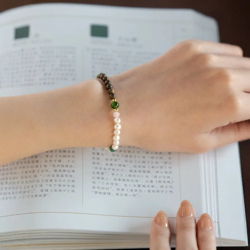 Natural Agarwood Bracelet Elegant Design Unique Style Delicate Small Beads Lucky Charm Gifts view 4