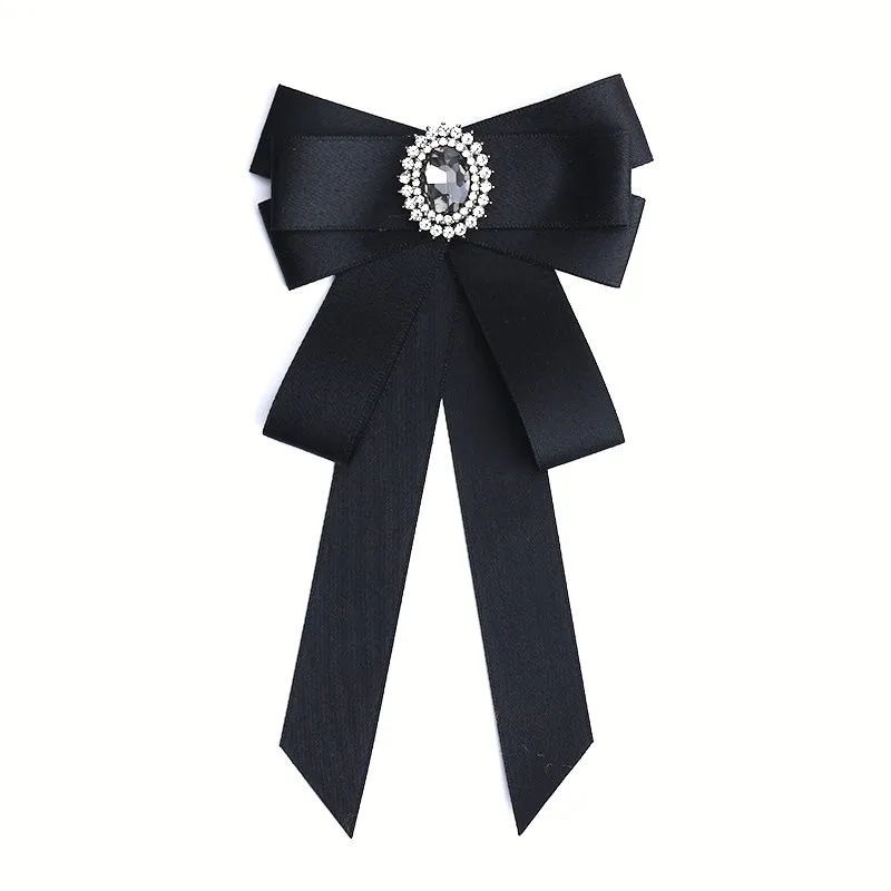 Handgemachte Mode neue Schmetterling Knoten Band Diamant Fliege College weiß Strass Süßigkeiten Farbe Fliege Geschenk für Schulmädchen Krawatte – Detail 8