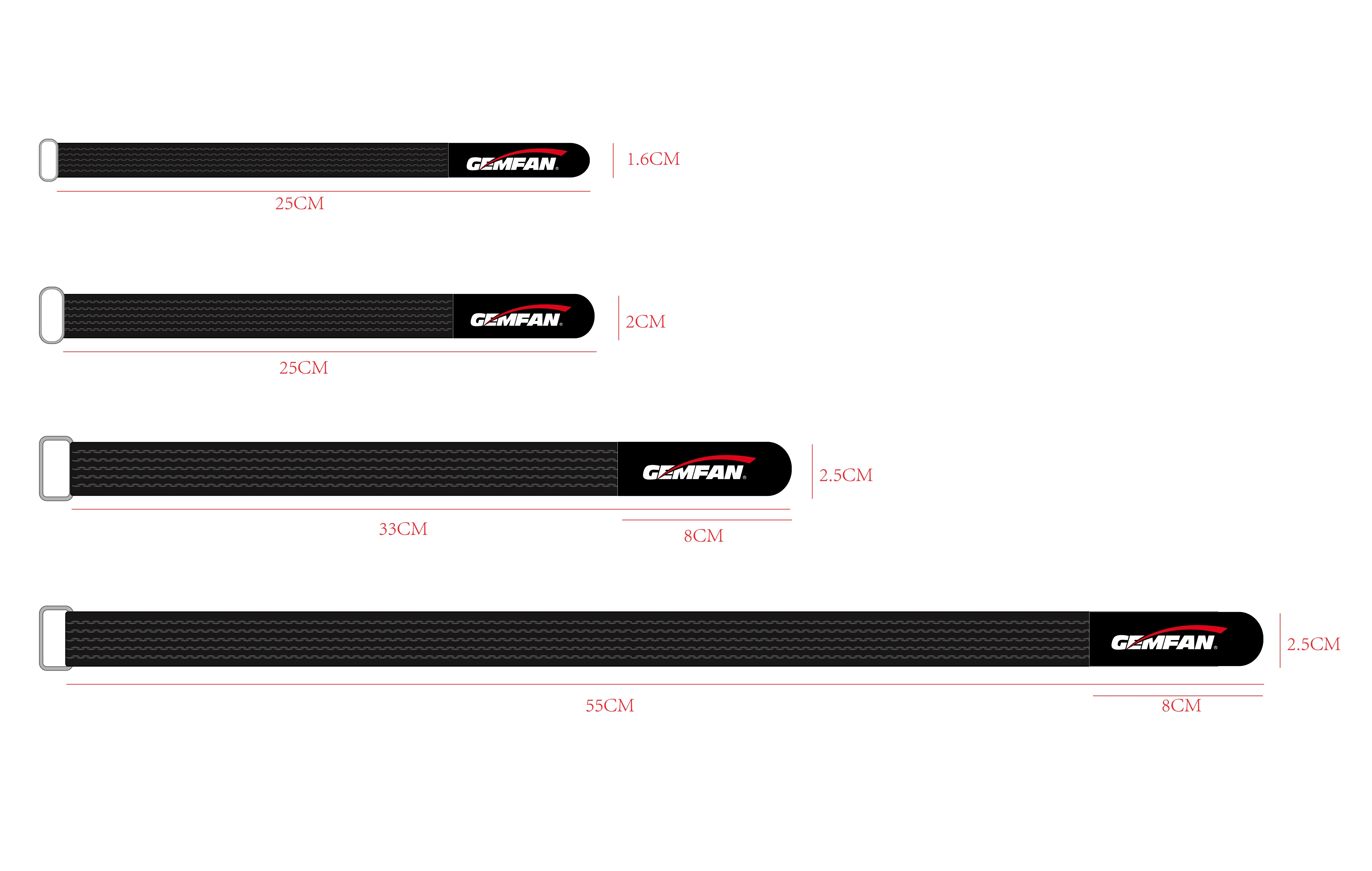 Gemfan 550x25mm 330x25mm 250x2 - Drone Battery Strap 评论和价格