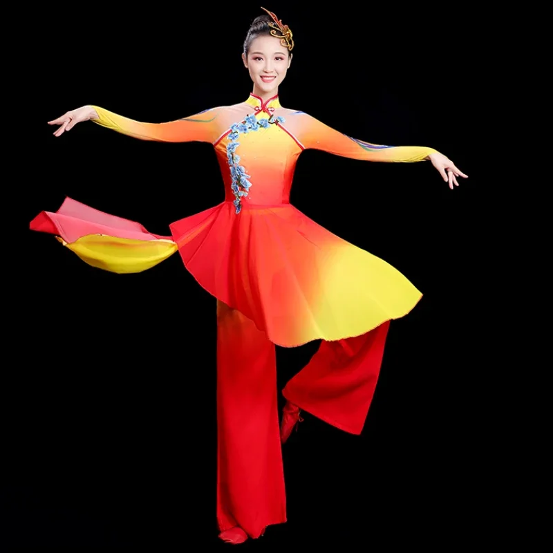 Sukienka do tańca Twist Rice damska 2025 nowa klasyczna sukienka do tańca z wachlarzem i parasolem, zestaw sukienki Twist Rice