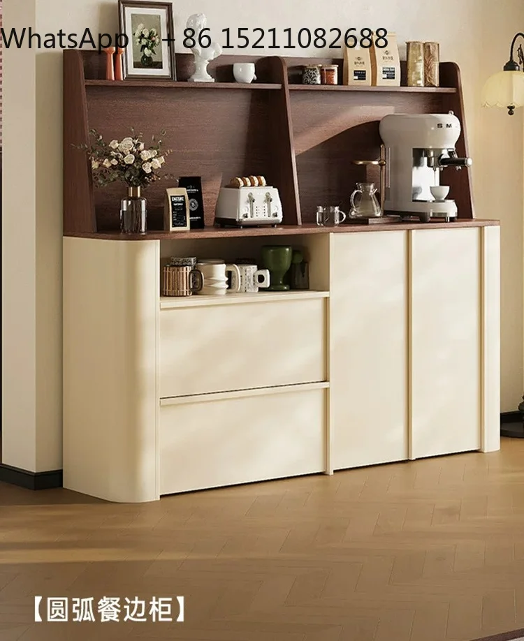 LLY cream antique dining side cabinet integrated storage against the wall arc bucket cabinet living room storage cabinet