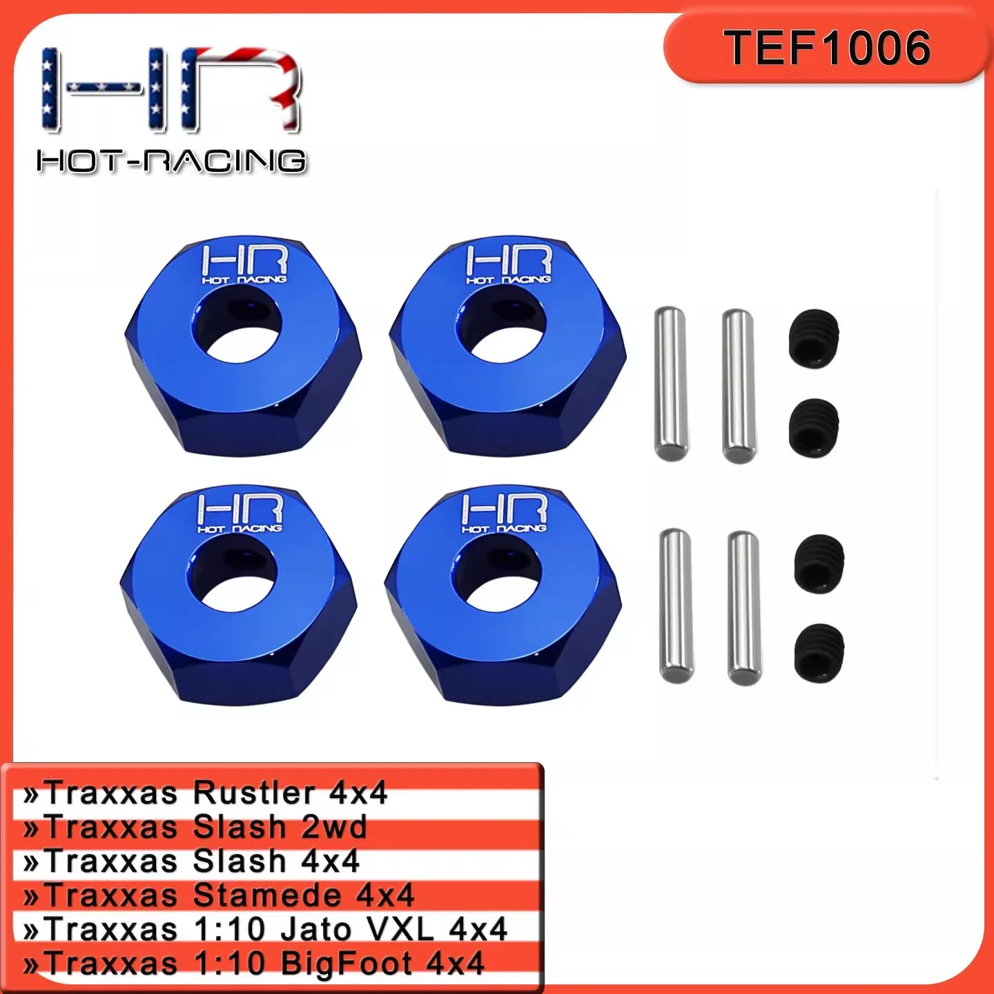 HR Traxxas 1/10 Bigfoot 1/8 Jato ΠΈΠ· Π°Π»ΡΠΌΠΈΠ½ΠΈΠ΅Π²ΠΎΠ³ΠΎ ΡΠΏΠ»Π°Π²Π°, ΡΠ΅ΡΡΠΈΠ³ΡΠ°Π½Π½ΡΠΉ ΡΠ°Π·ΡΠ΅ΠΌ 12 ΠΌΠΌ, ΠΎΠ΄ΠΈΠ½ ΠΊΠΎΠΌΠΏΠ»Π΅ΠΊΡ HR Traxxas 1/10 Bigfoot 1/8 Jato ΠΈΠ· Π°Π»ΡΠΌΠΈΠ½ΠΈΠ΅Π²ΠΎΠ³ΠΎ ΡΠΏΠ»Π°Π²Π°, ΡΠ΅ΡΡΠΈΠ³ΡΠ°Π½Π½ΡΠΉ ΡΠ°Π·ΡΠ΅ΠΌ 12 ΠΌΠΌ, ΠΎΠ΄ΠΈΠ½ ΠΊΠΎΠΌΠΏΠ»Π΅ΠΊΡ