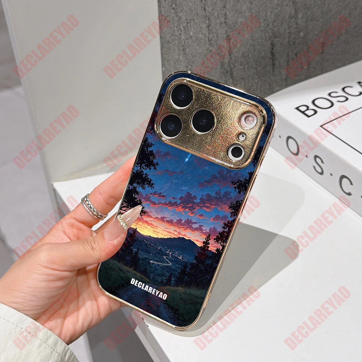 DECLAREYAO Custom Glass Case For iPhone 17 Air 16 16e 15 14 Plus 13 12 11 Pro Max X Xs XR 6 6S 7 8 SE 2020 2022 SE2 SE3 Cover view 6