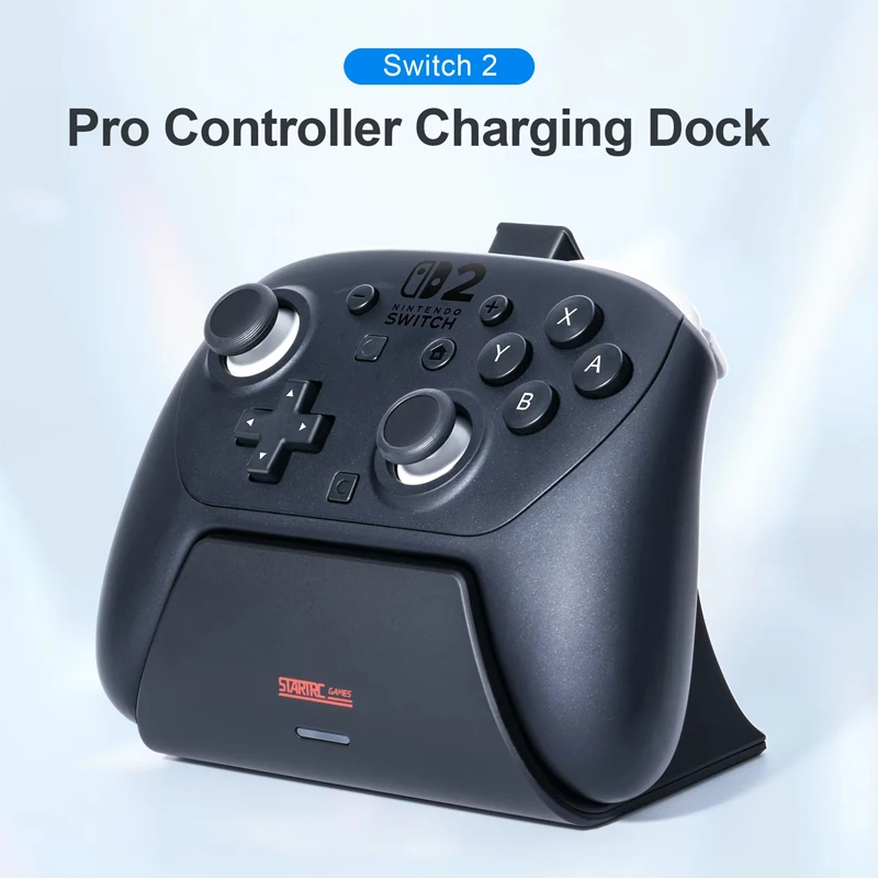 Fast Charger for Switch 2 Pro Controller Charging Dock with LED Indicator for Nintendo Switch 2 Pro Gamepad Accessories