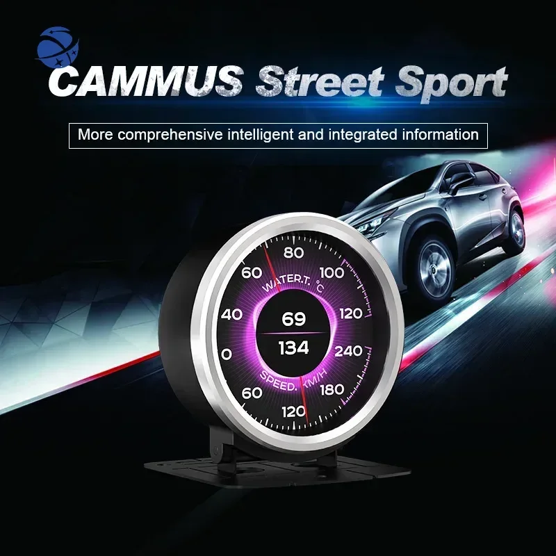Cammus Lcd Display Vehicle Gauge 60Mm Electric Auto Meter High Brightness Speedometer