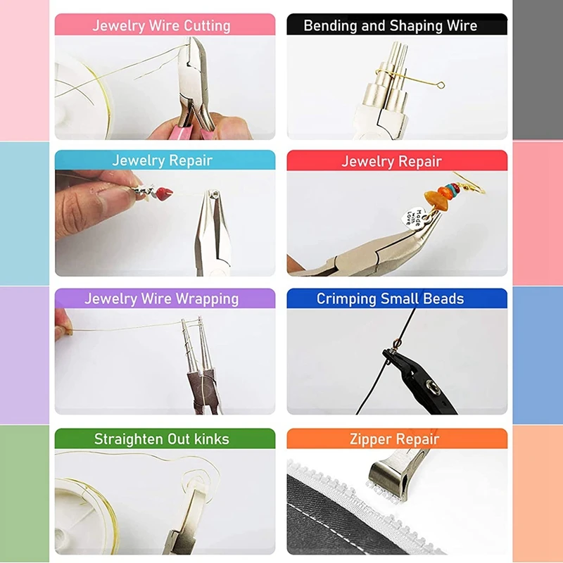 Jewelry Pliers, 8Pcs Jewelry Making Pliers Tools, Jewelry Making Pliers Tools, For Jewelry Repair, Wire Wrapping, Crafts