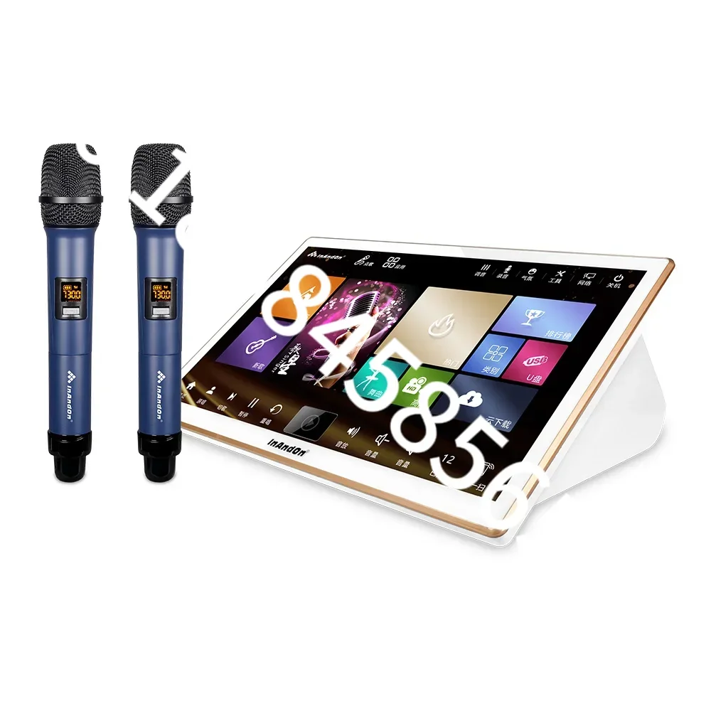 

Portable Karaoke Singing Machine18.5" 4 in 1 Juke Box Professional Karaoke System Wireless Microphone 3T KTV Mini Karaoke Player