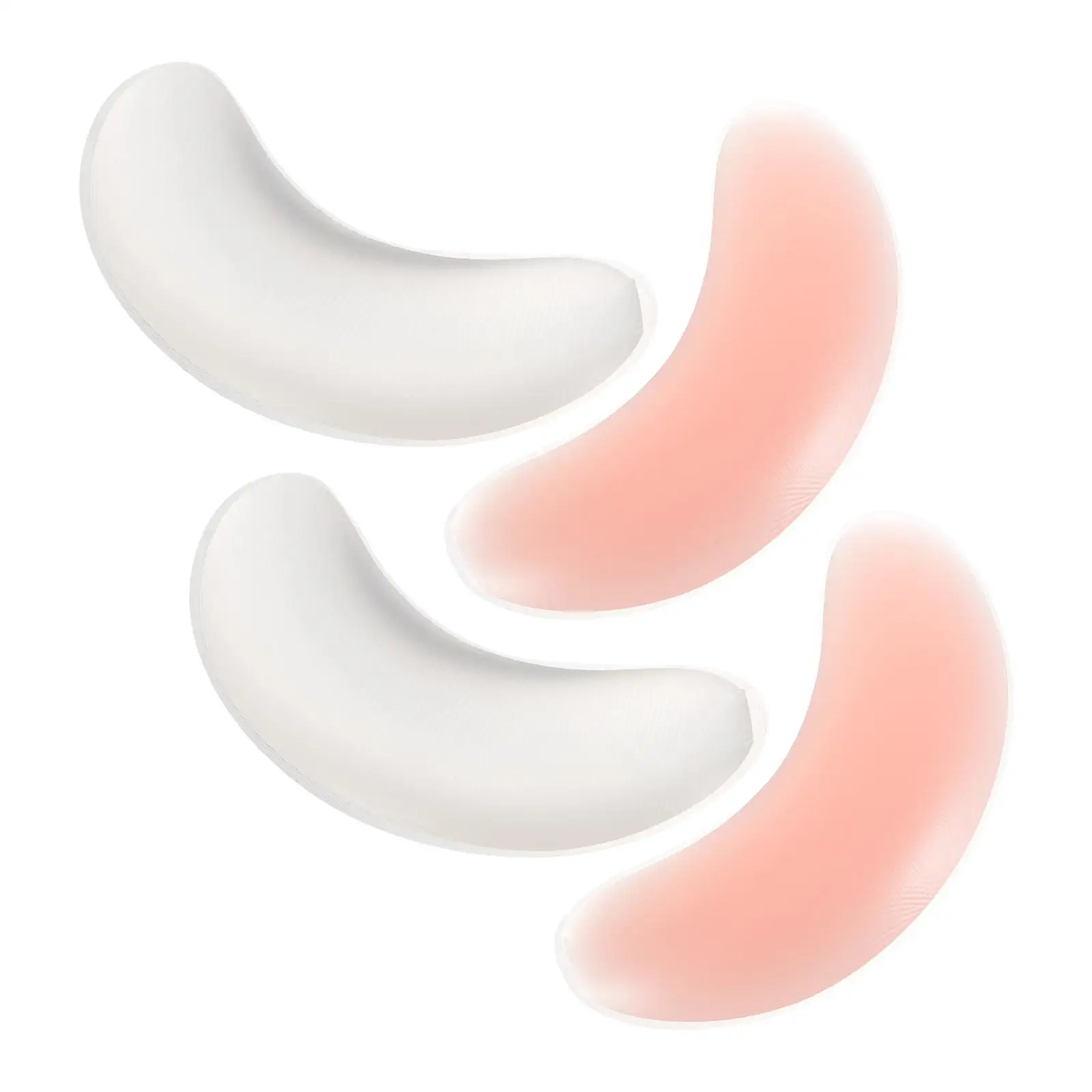 2 Pairs Silicone Bra Pads Inserts Skin Color Transparent Reusable Push Bras Accessories Breast Padding Pad