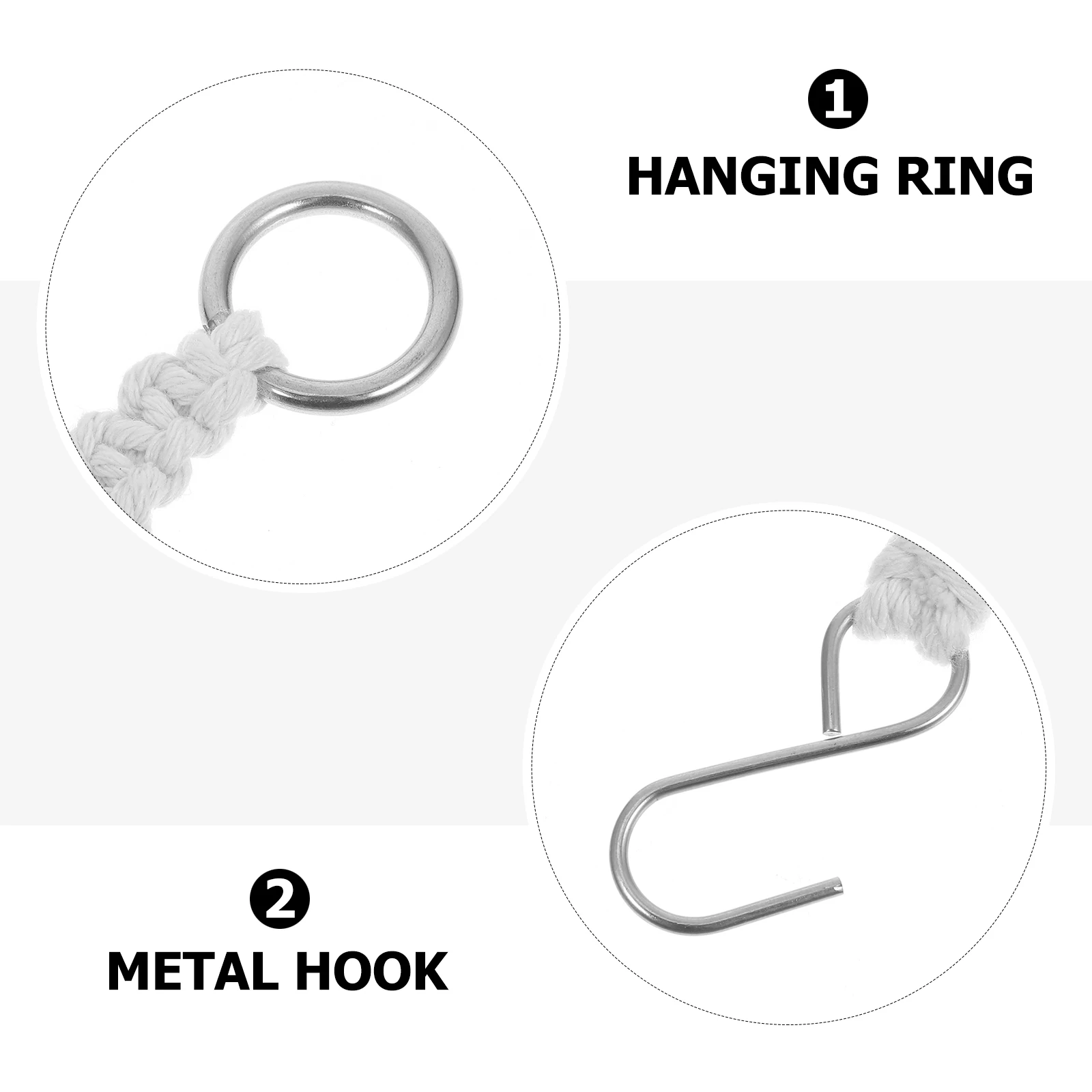 2 Cotton Rope Plant Pot Hanging Ropes Extendable Macrame Hanger Baskets Indoor Decor Adjustable Length Flower Stand Cord Jute