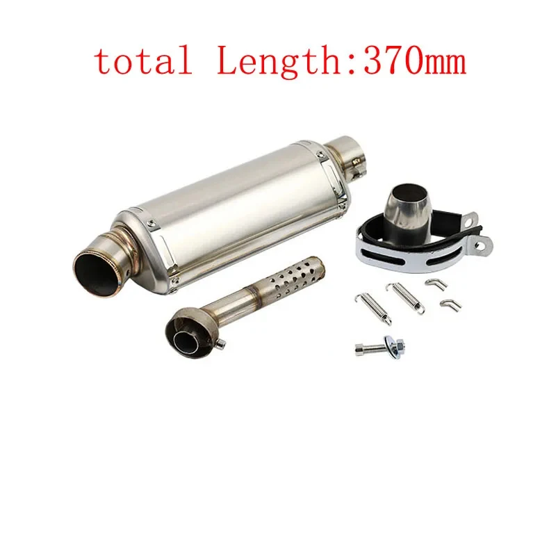 51mm Universele Motorfiets Uitlaat Rvs Uitlaat Escape 310 370 440mm Pijp 100cc-1000cc ATV GP Scooter Voor fz6 pcx125