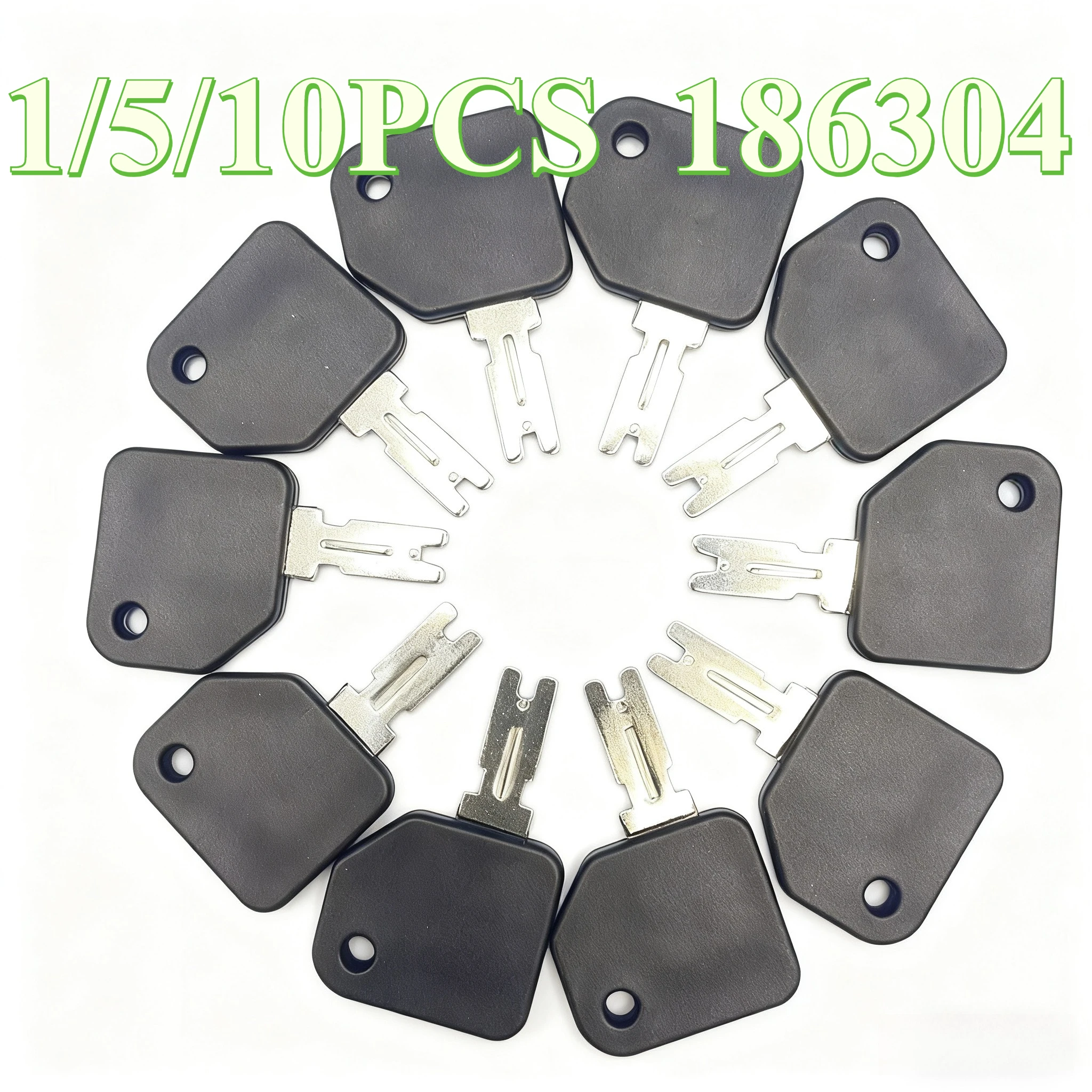 

1/5/10 шт. 166 ключей зажигания для вилочного погрузчика, пластиковая ручка 186304, совместимая с Hyster Gradall Generic Clark Yale Crown Gehl и т. д.