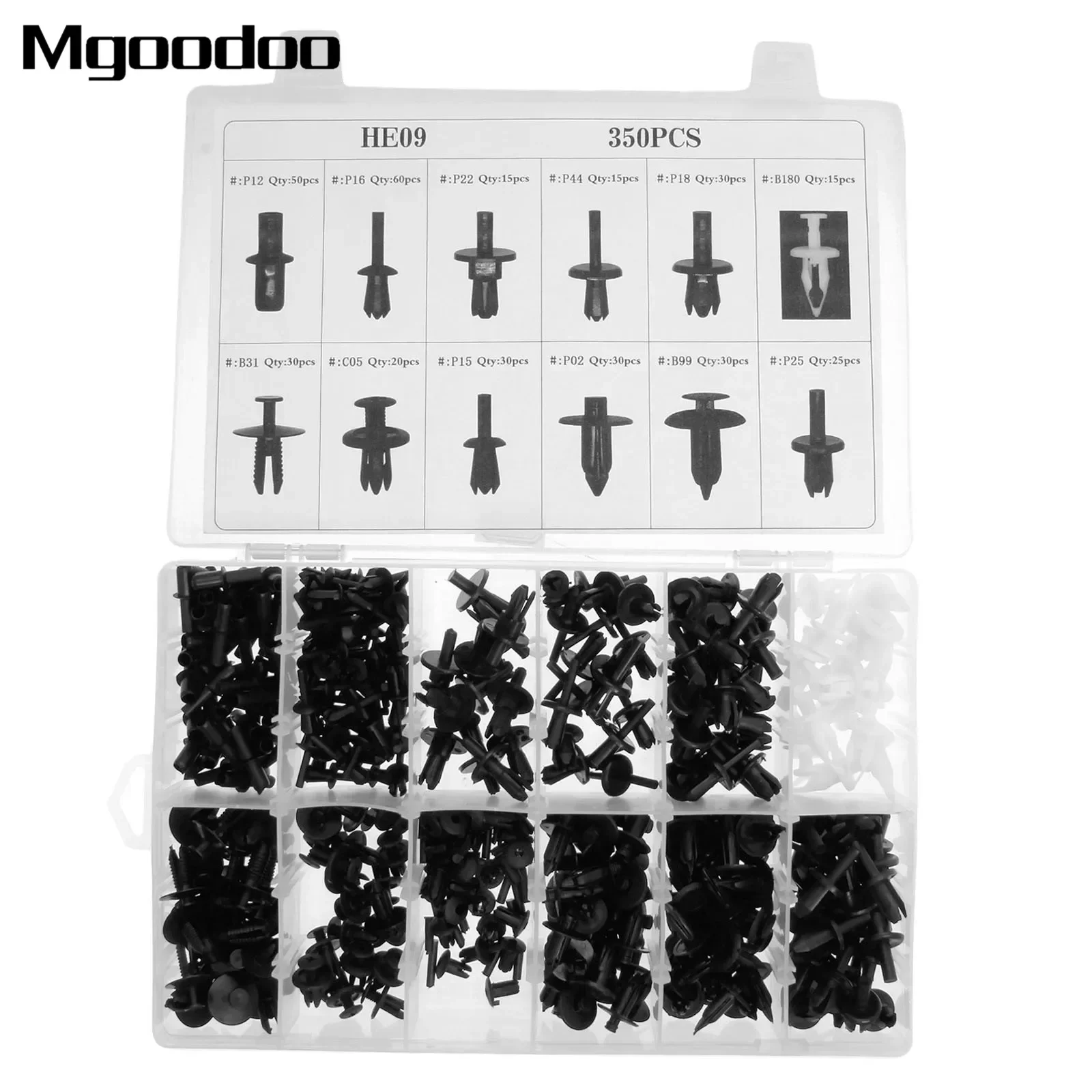 350Pcs Car Body Push Pin Rivet Car Trim Panel Clips Fastener Interior Assortment Set For G M BMW Ford Volvo Toyota Honda Nissan