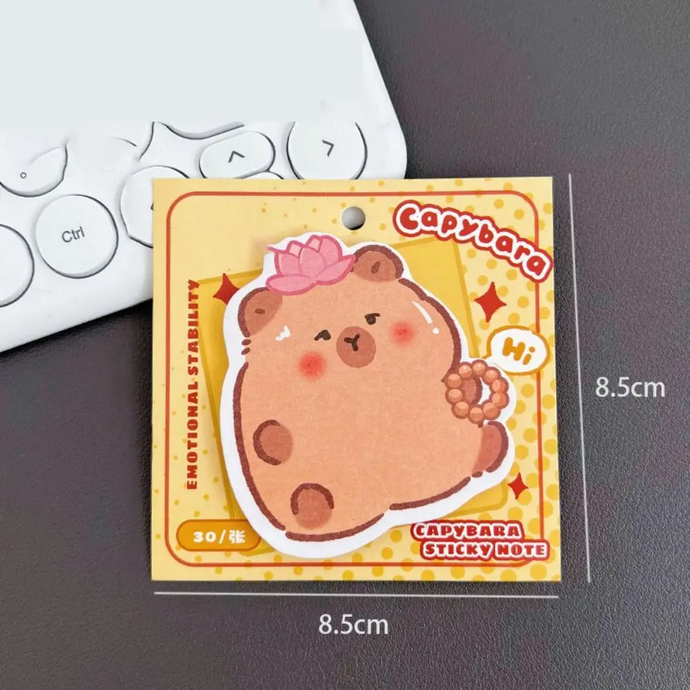 Capybara Especial-Shaped Sticky Note, Desenhos Animados Memo Pad Planner, Bonito N Times Posted, Alto Nível De Aparência, Ins, 30 Folhas por Pacote