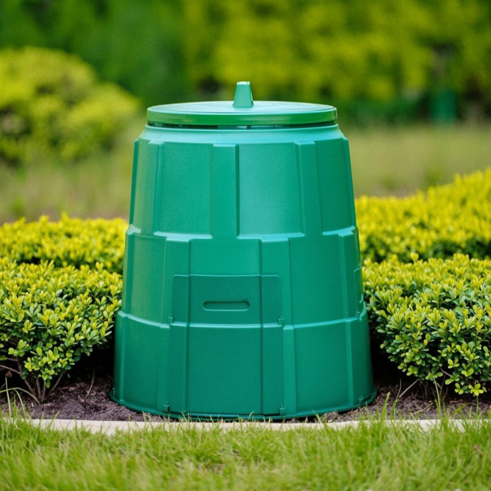 Compost Bin with Lid Outdoor Compost Bin Composter Lidded Tapered for Gardeners, Backyard, Garden