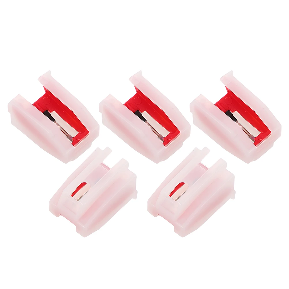 

5Pcs Black Vinyl Record Player Replacement Stylus Needle Lightweight Easy Installation for Turntable Phonograph Home Bar Cafe