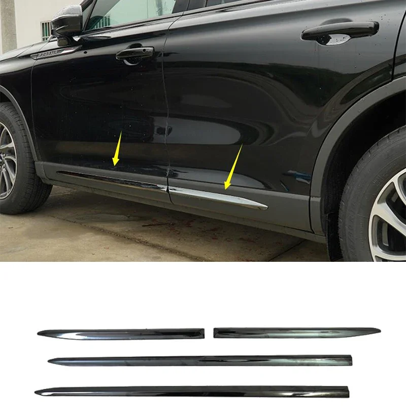 car accessories For Lincoln Corsair 2020 2021 2022 2023 stainless steel Black Side Door Car Body Molding Cover Trim 4PCS