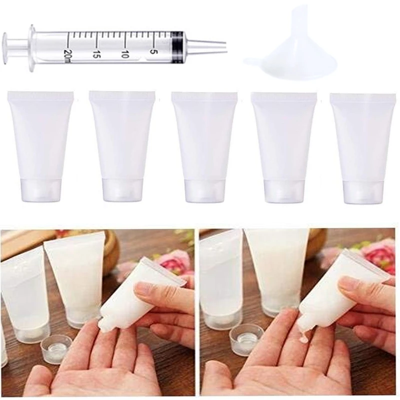 100pcs~10pcs 8ml Empty Mini Travel Tube Cosmetic Small Hand Cream Lotion Containers Bottle