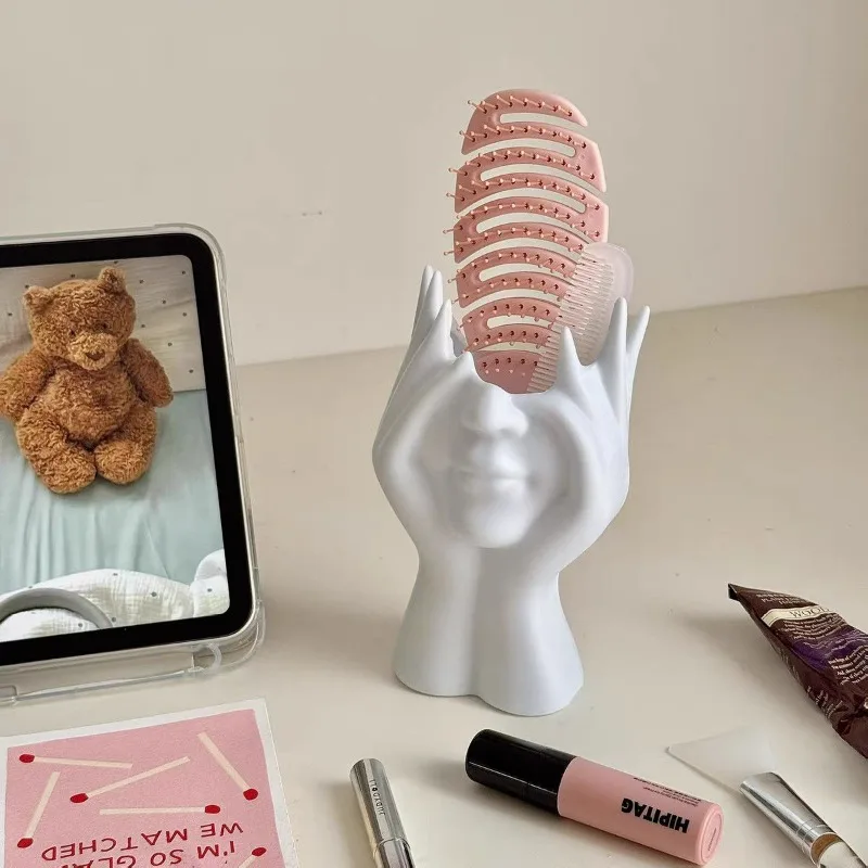 1-2pcs Multifunctional Human Body Art Styling Organizer Creative Nordic Abstract Face Storage Tools Tabletop Eyebrow Pen Holder