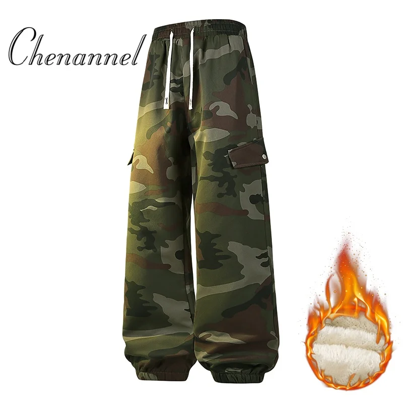 

Мужские американские уличные камуфляжные брюки, весенне-осенние модные повседневные брюки-карго в стиле ретро