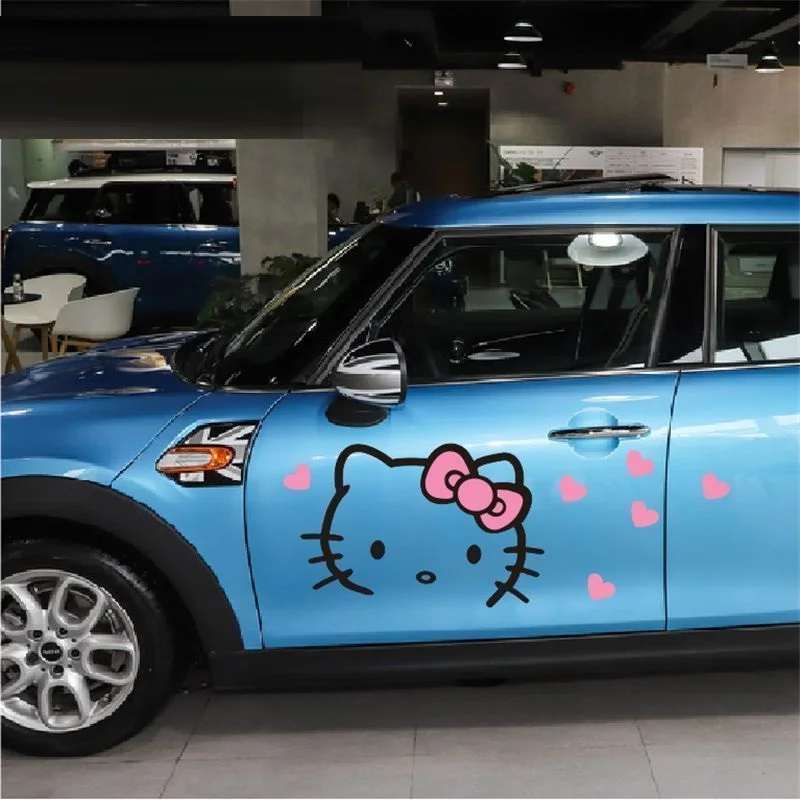 Sanrio Hello Kitty Kawaii Anime Car Decoration Universal Sticker Car Stickers Water Proof Car Door Car Styling Cover Cute 2024