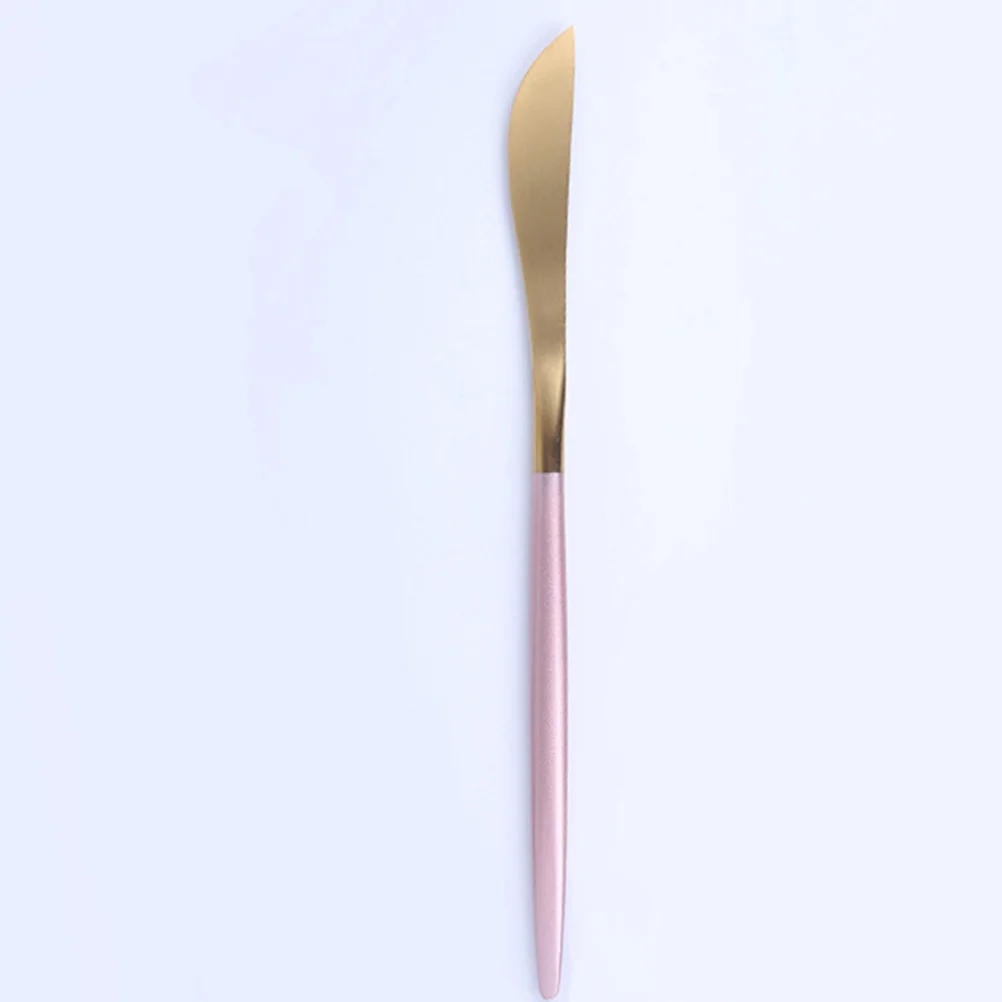 

Stainless Steel Cutlery Set Pink Tableware For Home Restaurant Smooth Flatware Modern Eating Utensils Kitchen Bar