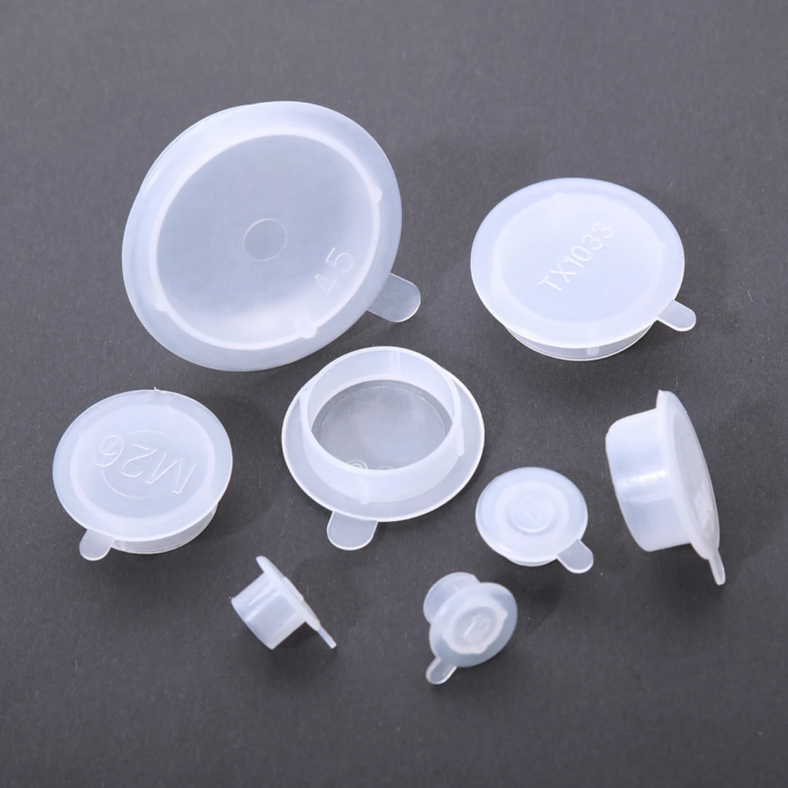 White Plastic Plug Cover With Inner Plug Hole Screw Inserted Into Round Dust Cover Threaded Hole Protective Sleeve Tube Plug