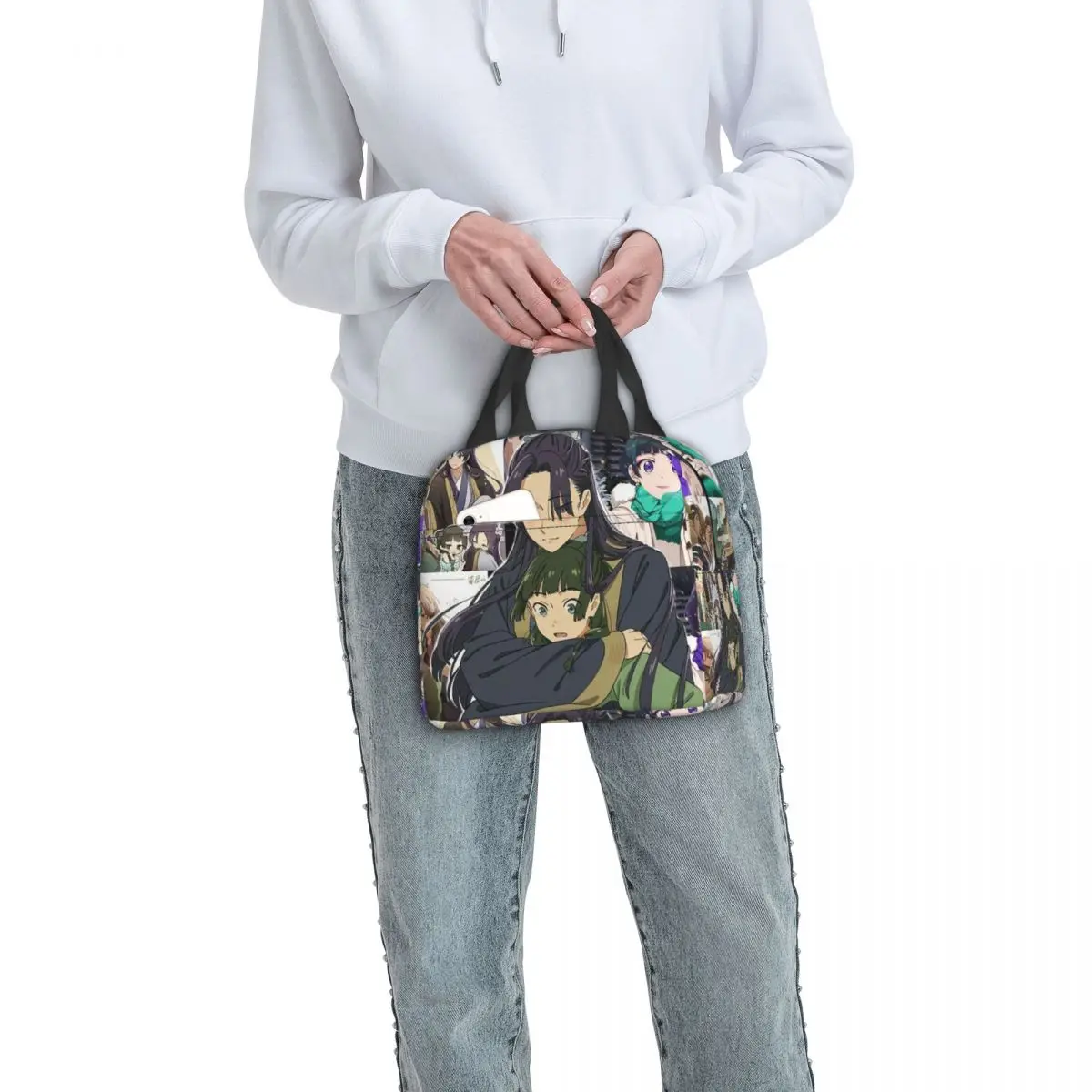 يوميات الصيدلية Maomao معزول حقيبة الغداء للأطفال مدرسة برودة صندوق طعام حراري حمل صناديق الغداء المحمولة الحاويات