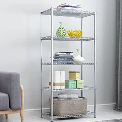 Storage Rack Five-layer Wrought Iron Sundries Finishing Storage Rack Floor-to-ceiling Household Kitchen Microwave Oven Rack