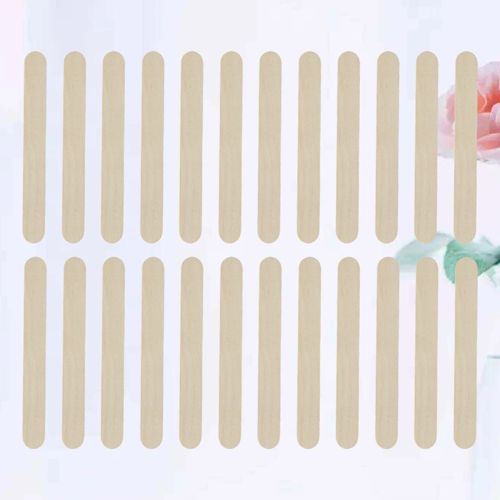 

500 PCS/5Boxes Tongue Pressing Wooden Rod Ice Cream Sticks Popularity Wax Spatulas Bamboo Craft