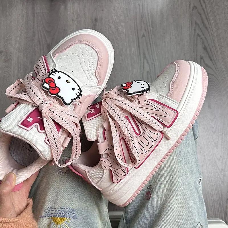 

Sanrios Hello Kittys Cartoon Student Sneakers Anime Autumn Antiskid Handiness Casual Shoes Cute Breathable Girls Sports Shoes