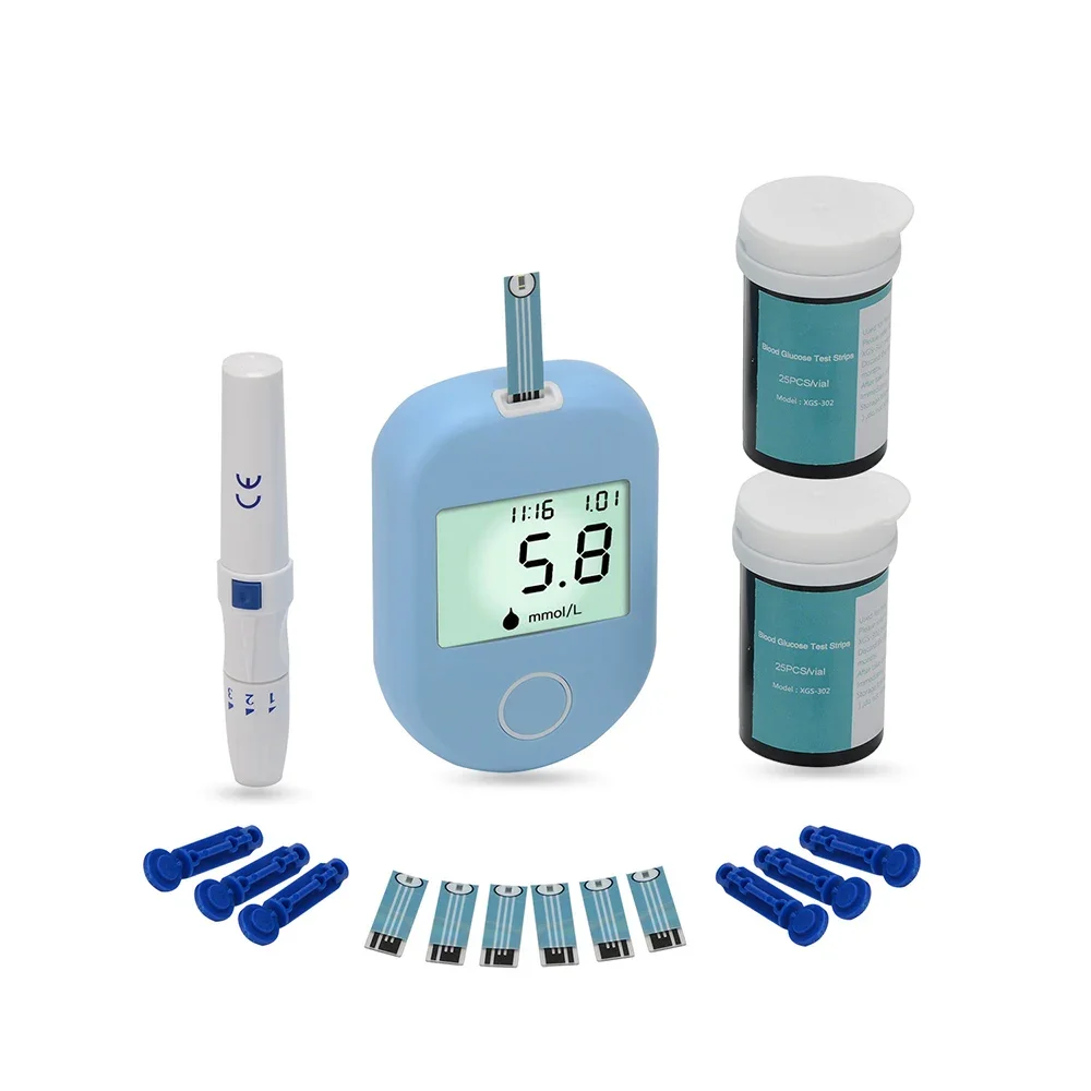 Blood Glucose Meter Test Strips Lancets Glucometer Kits Medical Diabetic Blood Sugar Meter Diabetes Tester Glucometer Diabetes