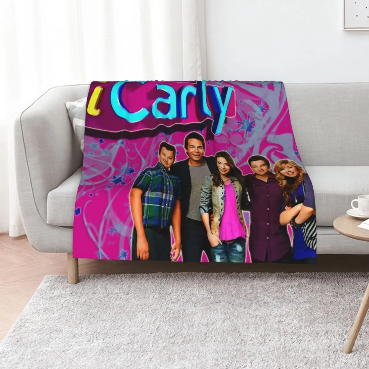 icarly family Throw Blanket Decoratives decorative Shaggy Plaid Soft Beds For Baby Blankets