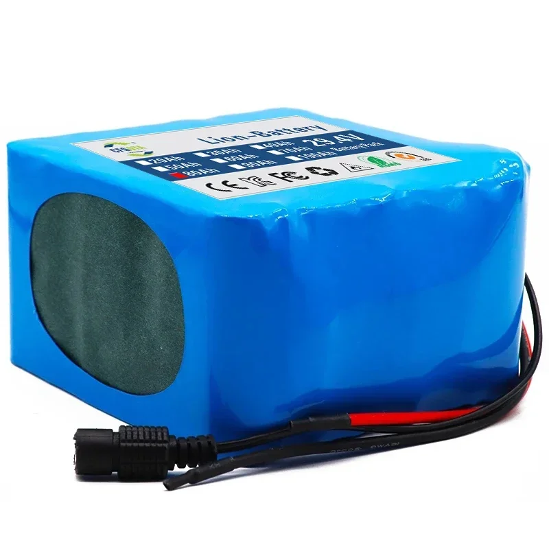 Imagem -04 - Bateria de Lítio para Veículo Elétrico para Cadeira de Rodas 7s5p 18650 24v 80ah 15a Bms 500w 29.4v 80000mah 2a Carregador