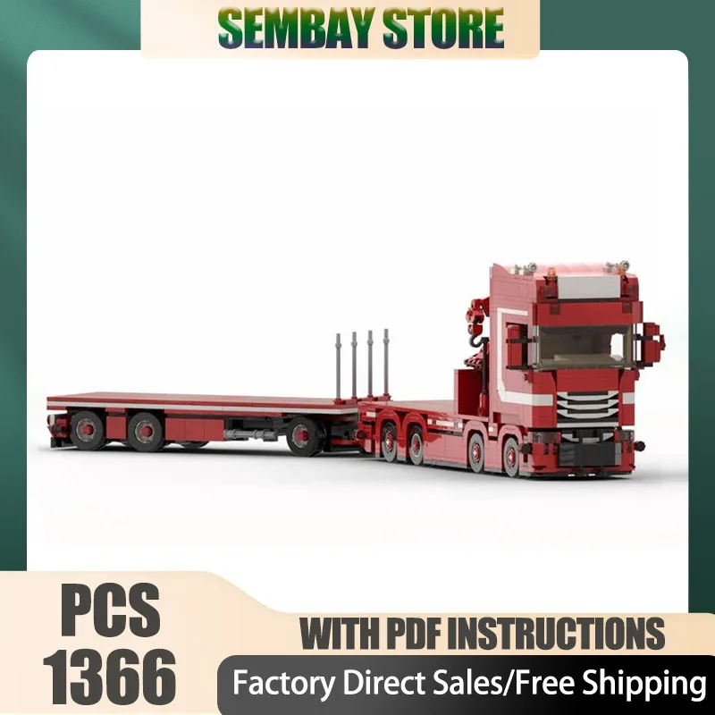 Engineering Vehicle Model Moc Building Brick Modular 620 With Truck Crane Technology Blocks Christmas DIY Toy Construction Gift