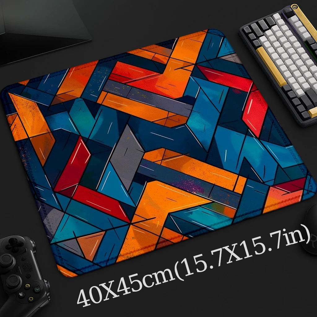Stacked blocks Mouse pad large 400X900 PC Computer Keyboard XXL Desk mat Minimal Art Office gaming mats interior accessories rug