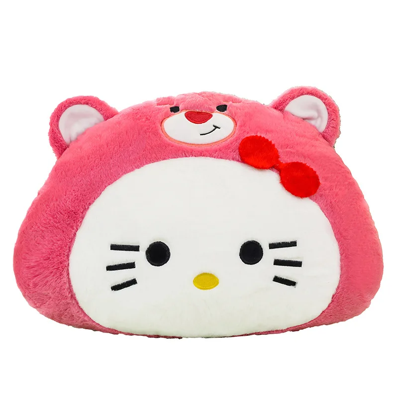 60cm Sanrio Kawaii Hello Kitty Poduszka Pluszowa Zabawka Wypchana Lalka Śliczna Kreskówkowa Kotka Kt Miękka Poduszka Duża dla Dzieci Prezent na Urodziny Boże Narodzenie