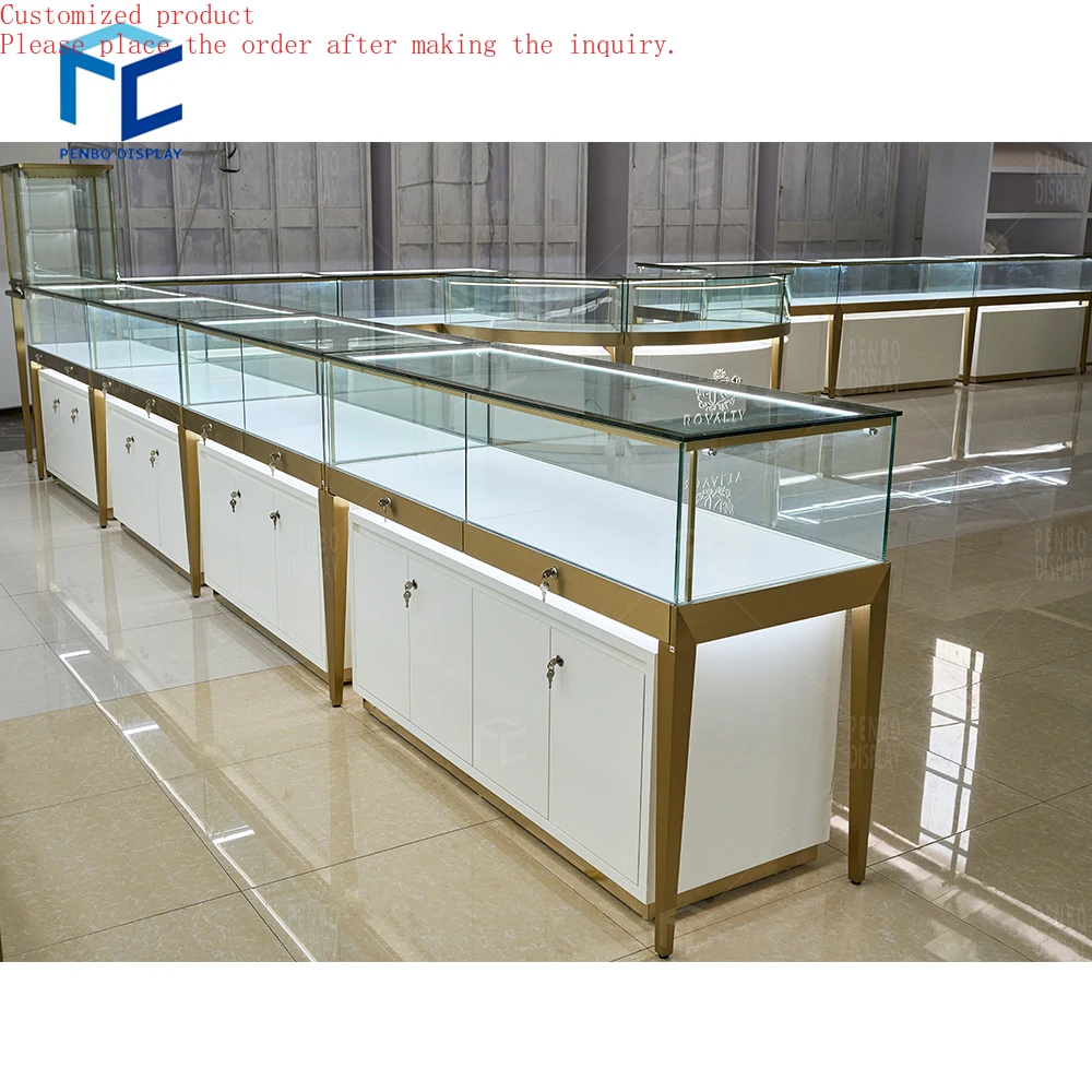 

Custom.Luxury Jewelry Display Glass Showcases With Drawers Custom Jewellery Display Cabinet Jewelry Shop Decoration Design