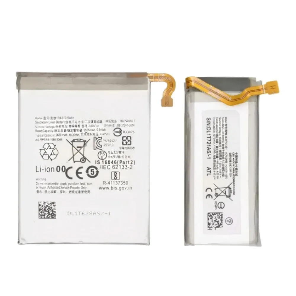 1070mAh/2630mA New EB-BF723ABY EB-BF724ABY Battery For Samsung Galaxy Z Flip 4 5G F723 F724 SM-F7210 Replacement Batteries