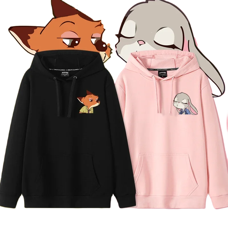 Spring and Autumn New Couple hoodie Crazy Zootopia Hooded Sweater for Women Fashion Trendys Loose Hooded  hoodie Coat Top