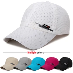 New Fashion Fabric Quick Drying Material Design Summer Breathable Adjustable  Baseball Cap Outdoor Casual Sport Hat Sun Caps