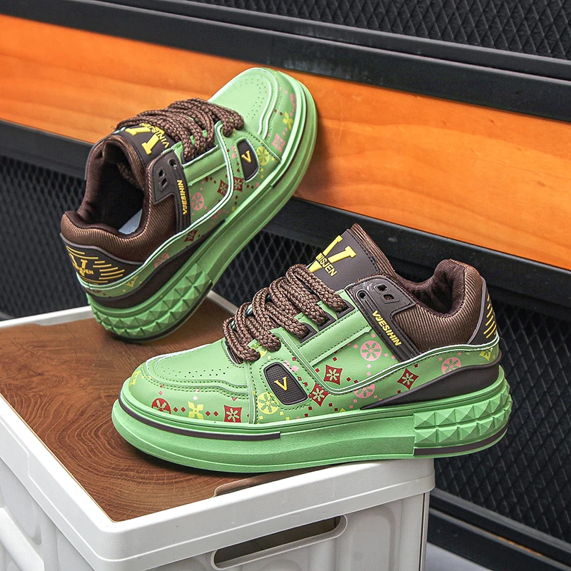 

2025 новые молодежные износостойкие повседневные спортивные трендовые осенние дышащие и универсальные кроссовки на толстой подошве