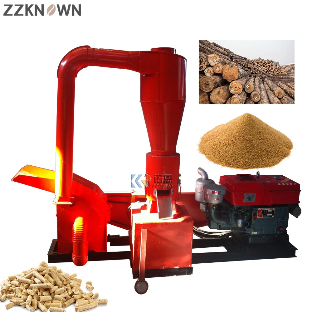 200-250 كجم/ساعة كسارة الديزل نشارة الخشب آلة بيليه الماشية خنزير الحيوان آلة صنع أعلاف الدجاج Pelletizer