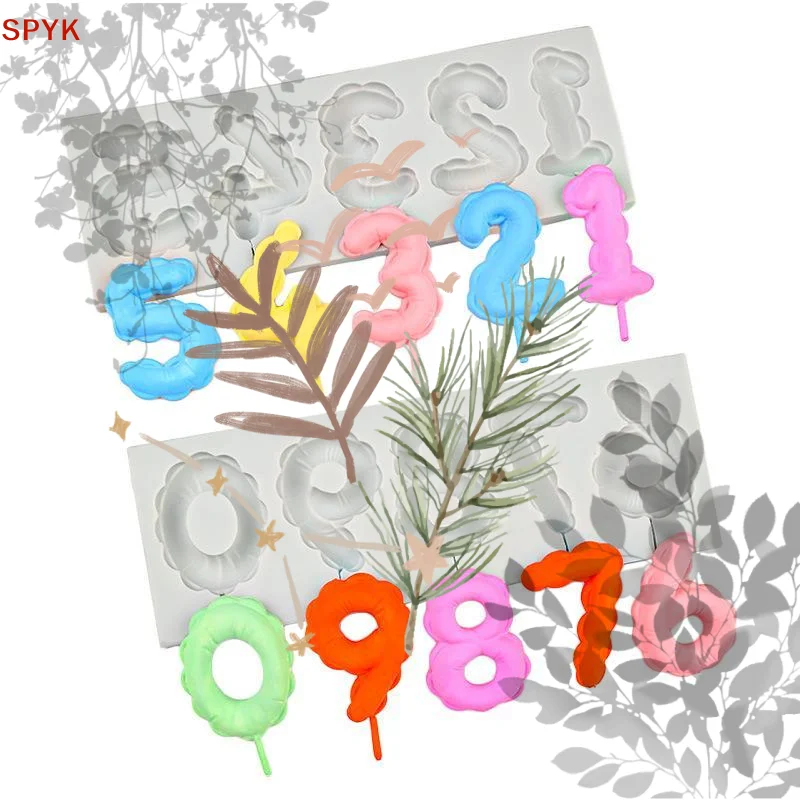 Cloud Heart Star And Number Silicone Sugarcraft Mold DIY Cupcake Baking: Mould Fondant Cake Decorating Tools