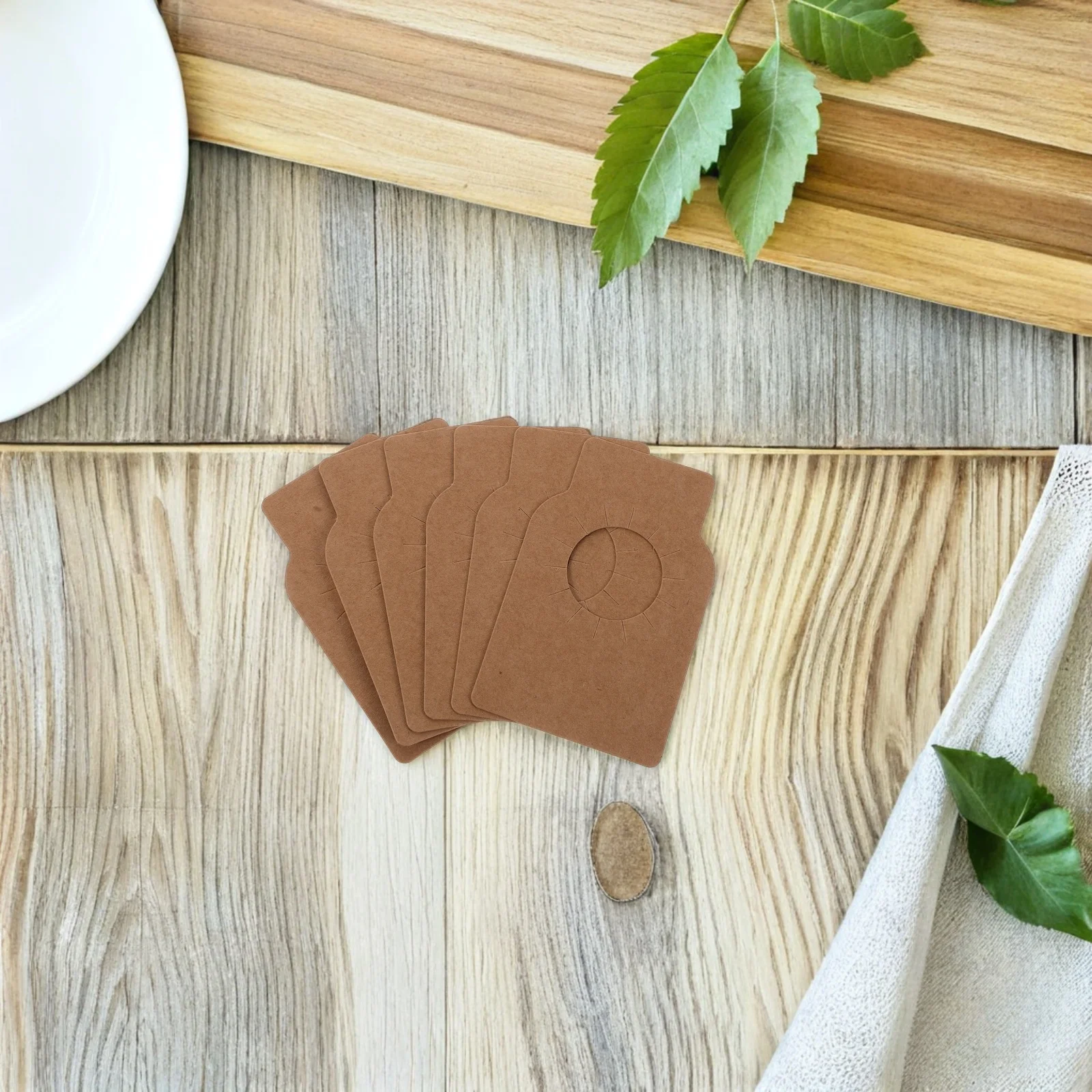 

50Pcs Rustic Wine Labels Blank Kraft Paper Tags for Wine Bottle Neck Hangers Vintage Documentation Labeling