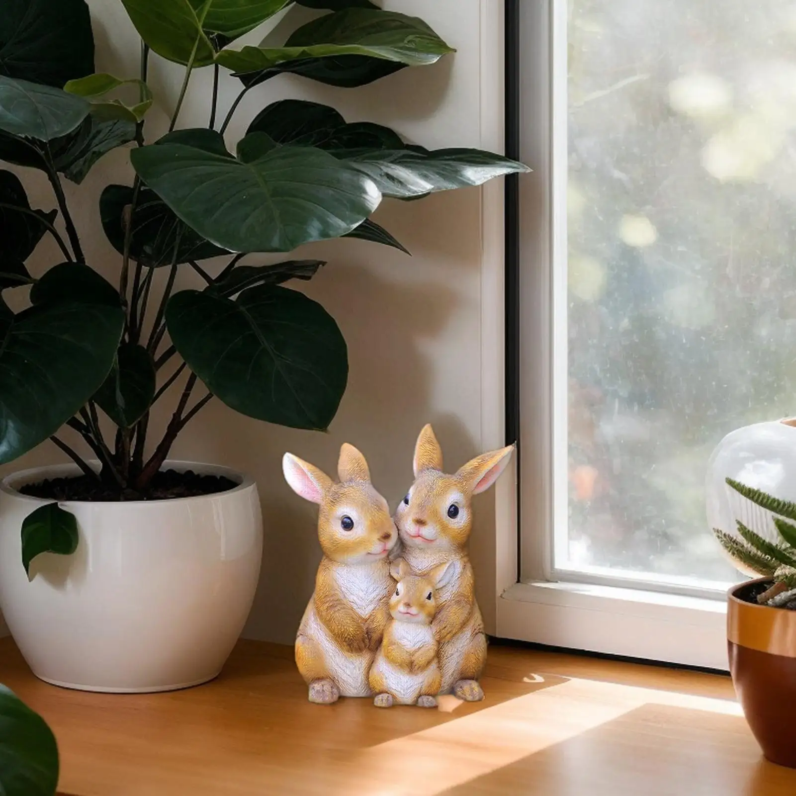 

Уличная статуя кролика, портативная уличная статуя кролика, декор, украшения из смолы, нейтральное украшение для двери, домашний ландшафтный дизайн, заднего двора